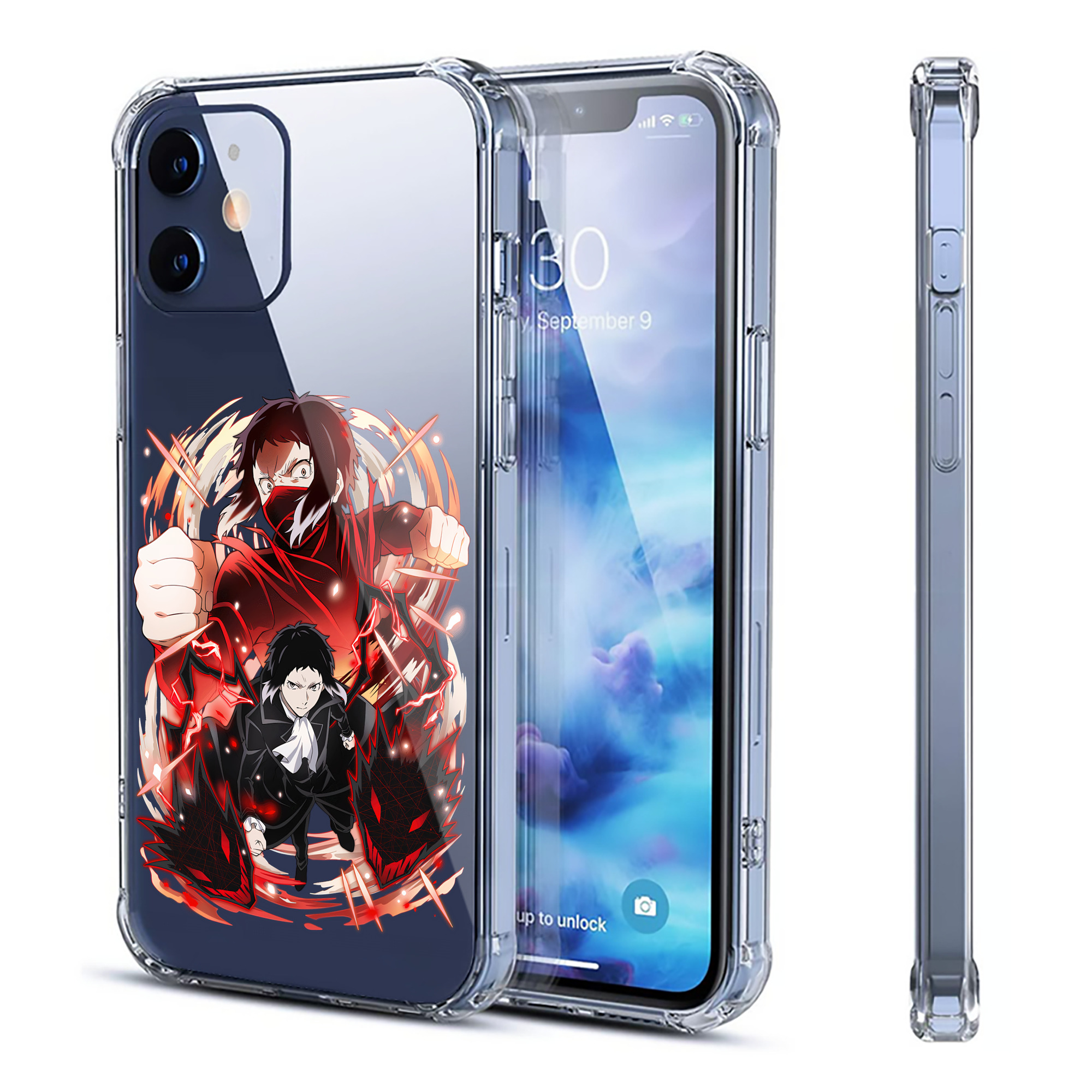 （画像用） 文豪ストレイドッグス Bungo Stray Dogs 【iPhone 12シリーズ対応】透明スマホケース（クリアソフトケース）